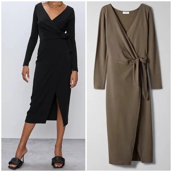 Aritzia Babaton Gaudi Wrap Dress - Picture 2 of 5